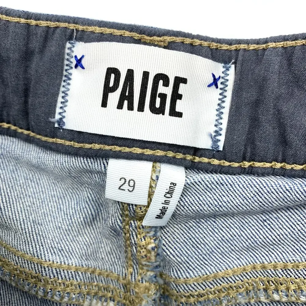 Paige Cut Off Denim Shorts Womens Size 29 Medium Wash Distressed
